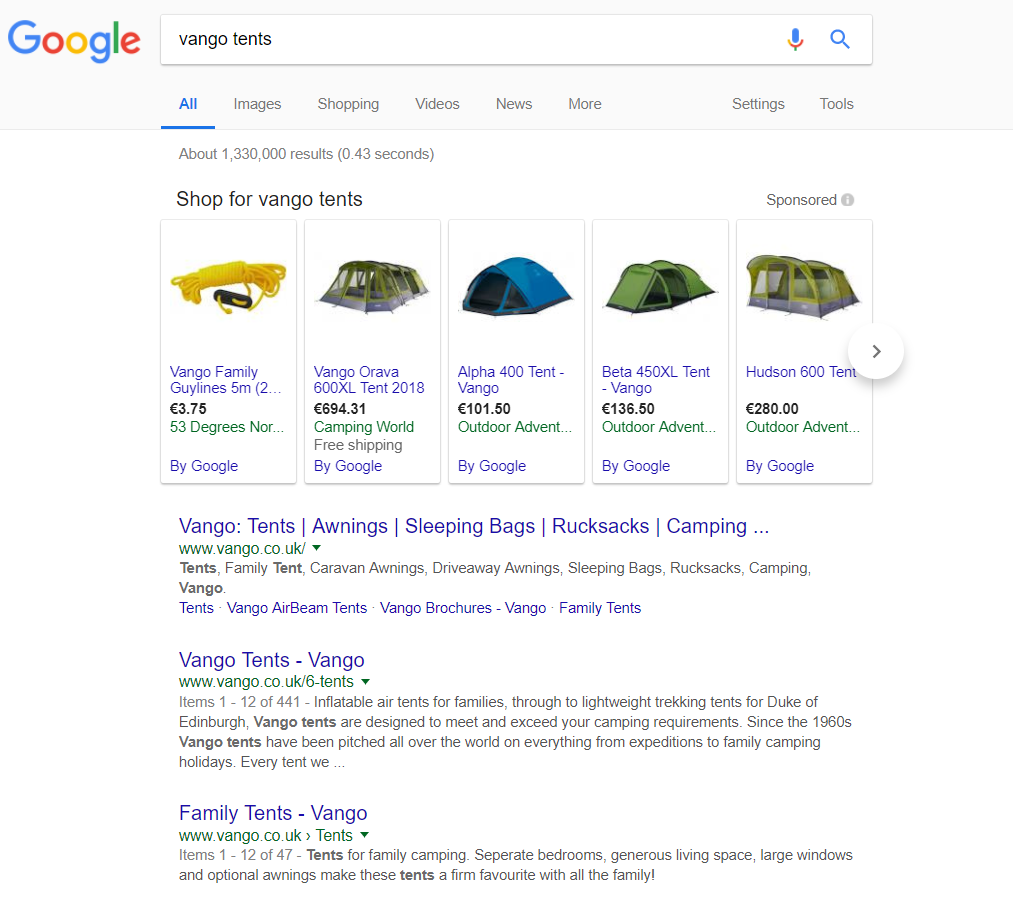 Google Shopping Results | Dmac Media